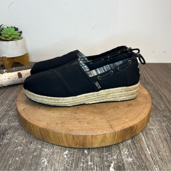 *Bobs | Set Sail Wedge Espadrille in Black SN 34100 Size 8 - Picture 1 of 14